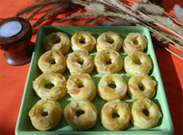 Pâte à choux en forme d'anneaux