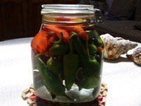 Piments verts confits