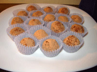 Des petites boules au chocolat blanc