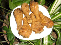 Cuisses de poulets frits