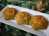 MINIS PASTILLAS à la truite et crevettes