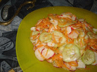 Salade de radis et de concombre